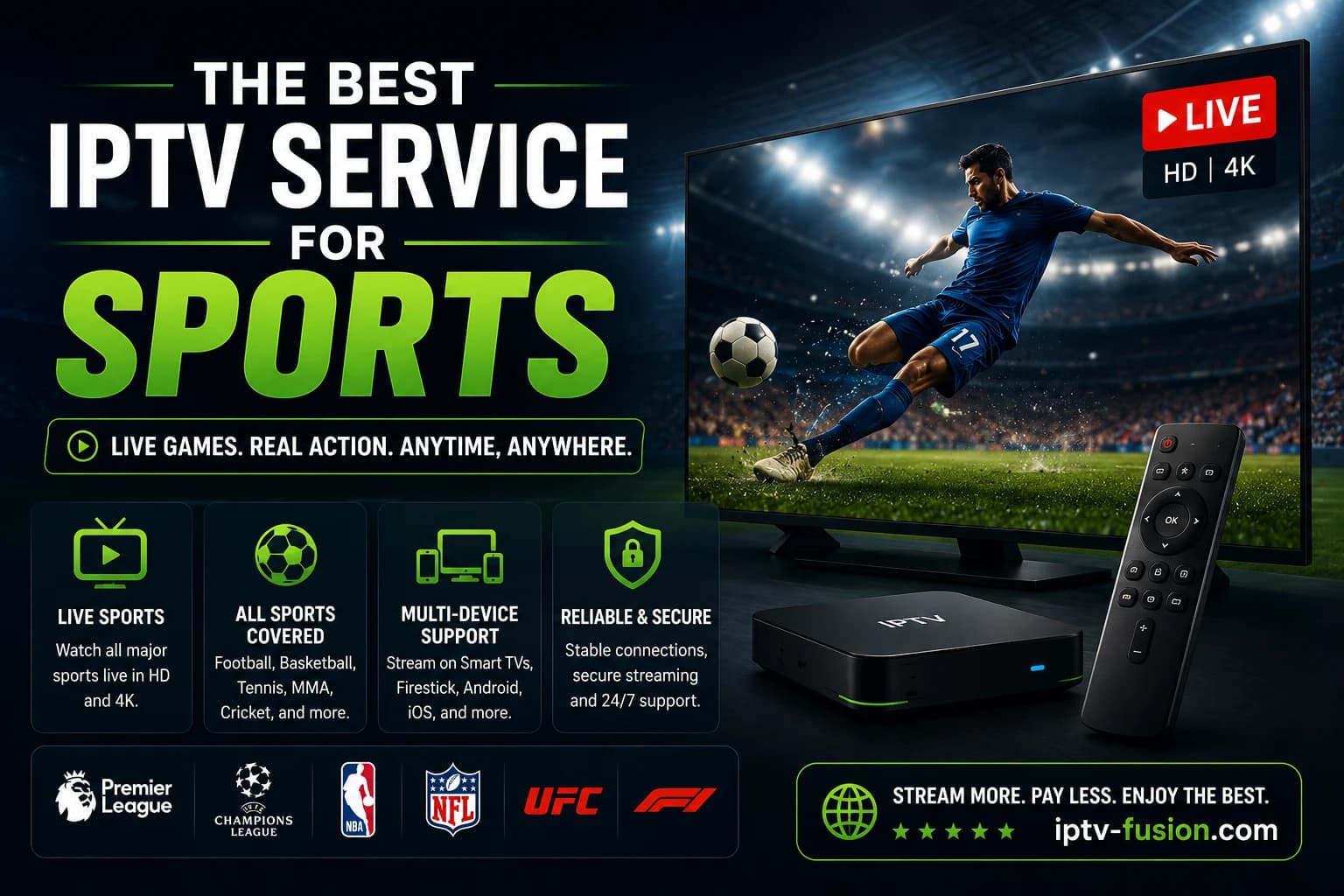 Bedste IPTV til Sport 2026: Superliga, UFC