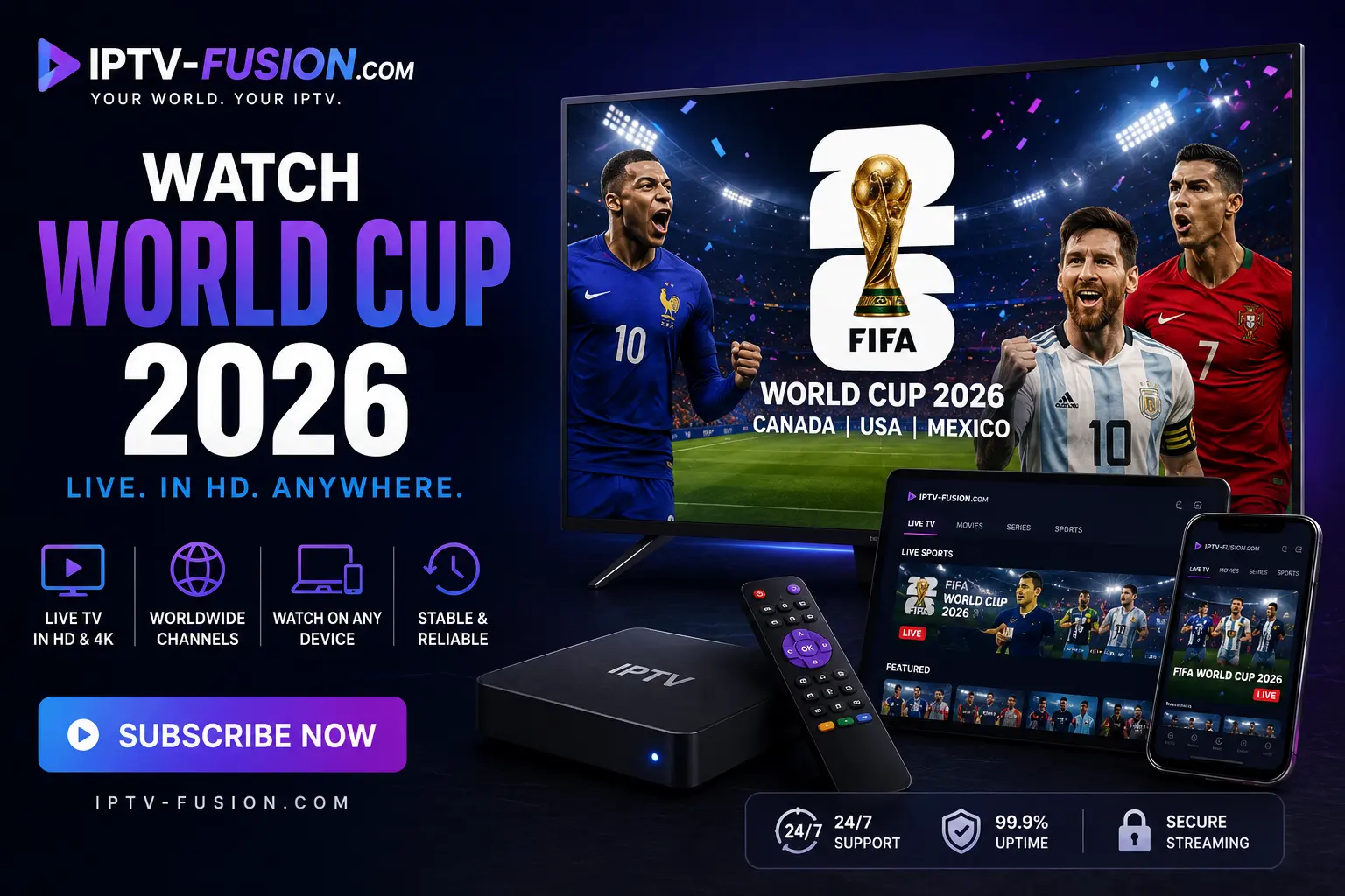 Come Guardare i Mondiali 2026 su IPTV: Tutte le 104 Partite