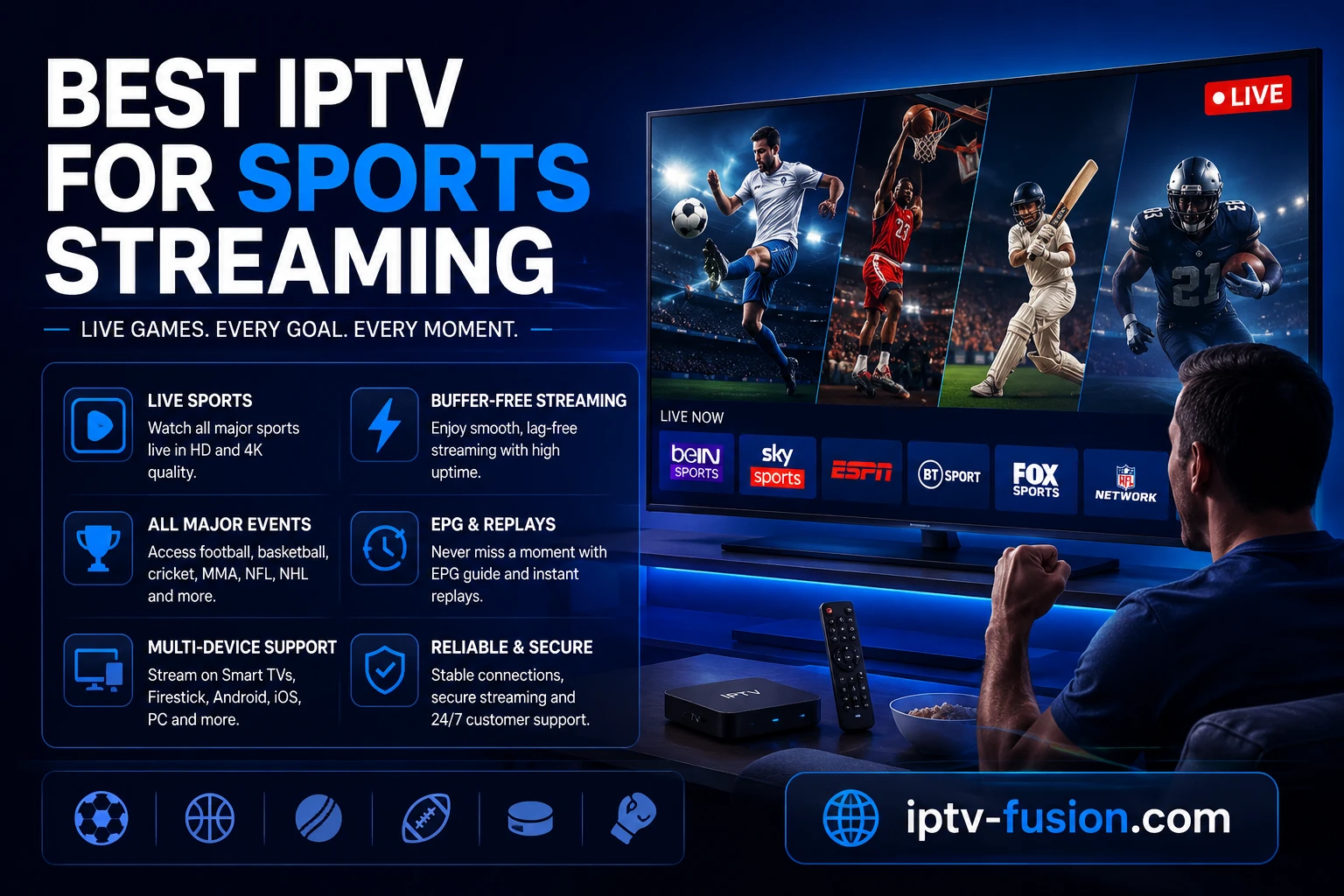 Canali sport IPTV Serie A Champions League UFC F1 2026