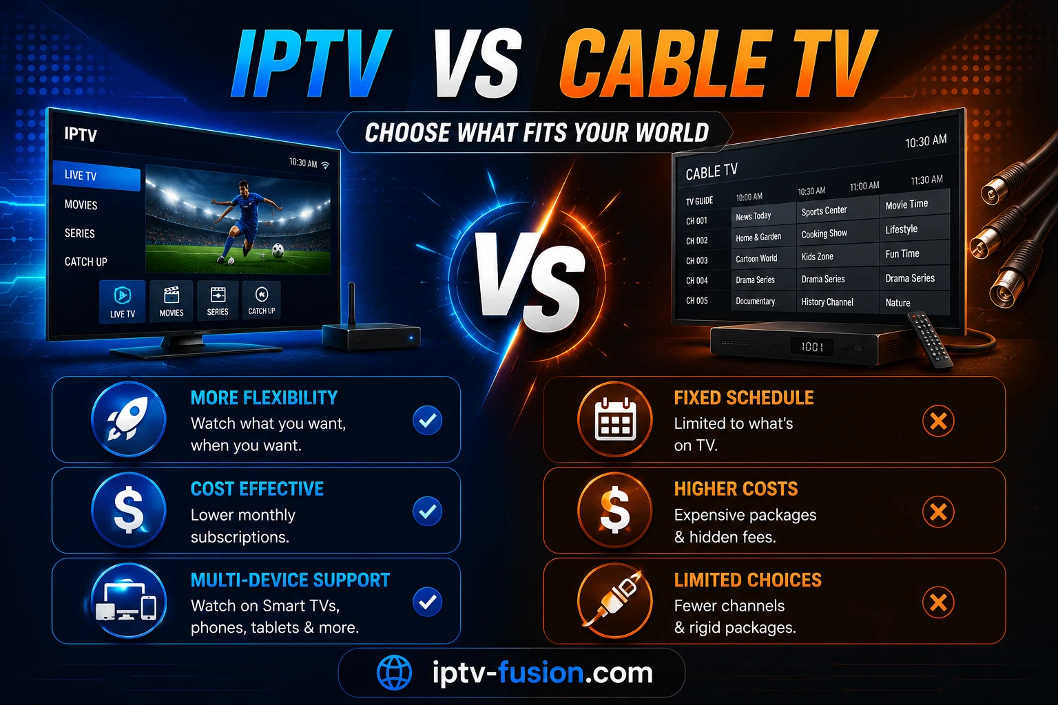 IPTV kanalantal vs kabel-TV 2026