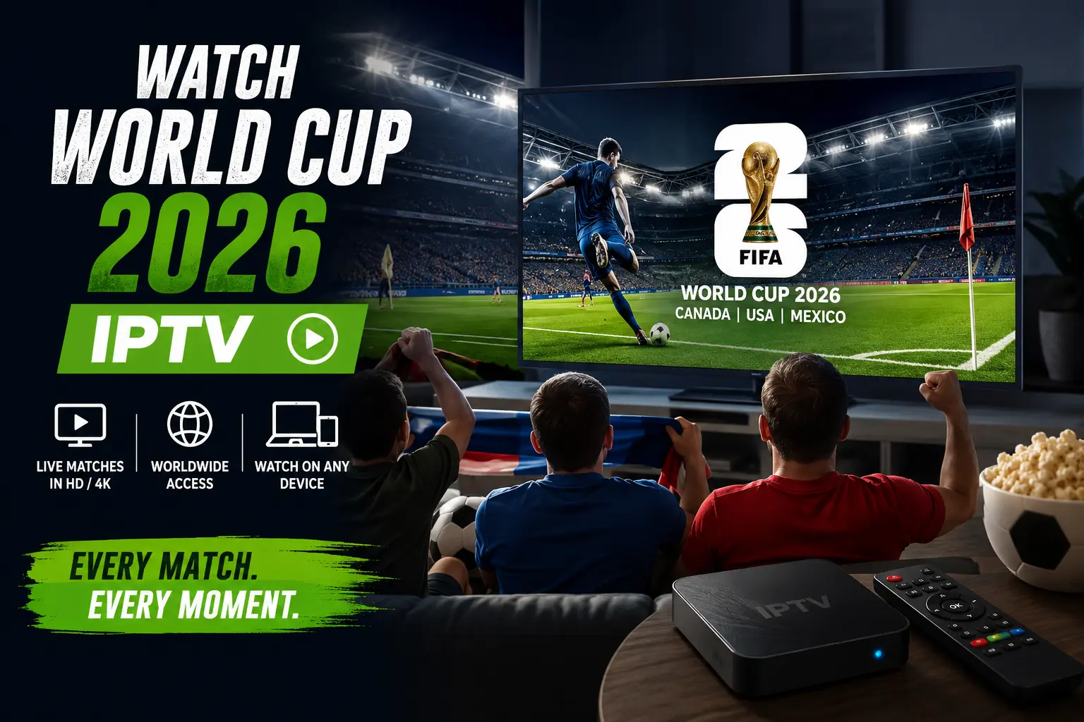 WK 2026-zenders op IPTV — NOS, Ziggo Sport, BBC, TF1 en 50+ nationale omroepen